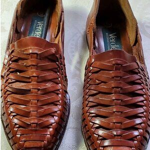 NEW! Verde International Hand Woven Men’s Shoes - Size 9M (Brown)
